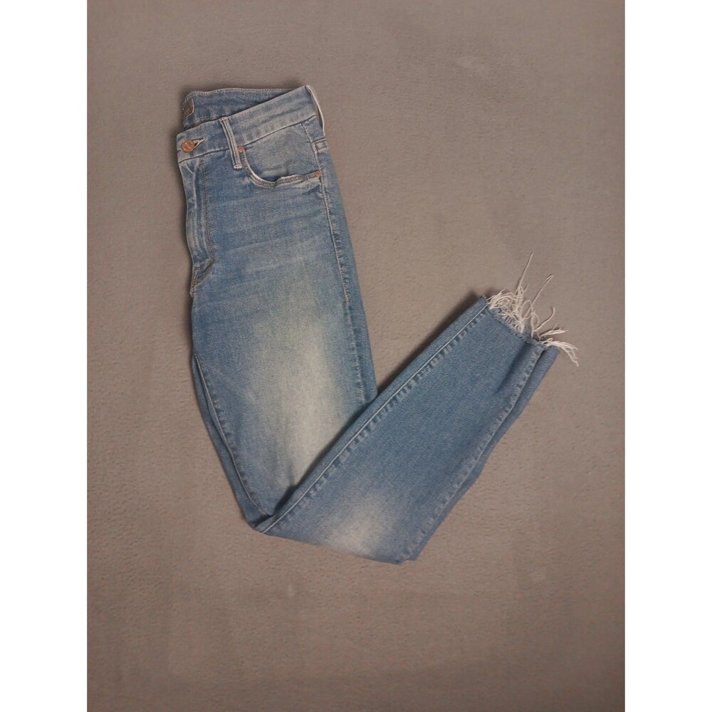 MOTHER Denim Shoot To Thrill High Waisted Looker Ankle Fray Jeans Womens Size 28 - Picture 1 of 16